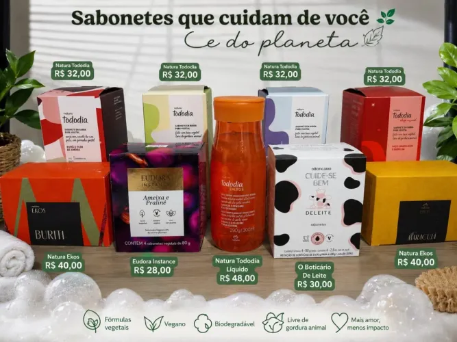 Produtos Eudora e Natura