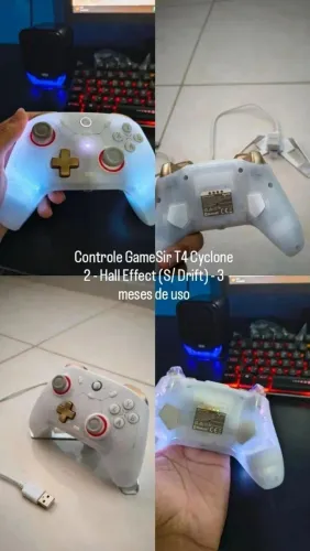 Controle game via Bluetooth também novo apesa e mês de uso