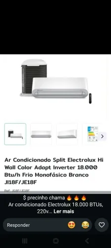 Ar condicionado Electrolux 1800 Btus