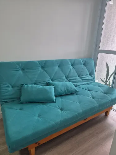 Sofá cama caribe turquesa - menos de 1 ano