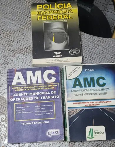 3 apostilas concurso amc e polícia federal estudo livro prova