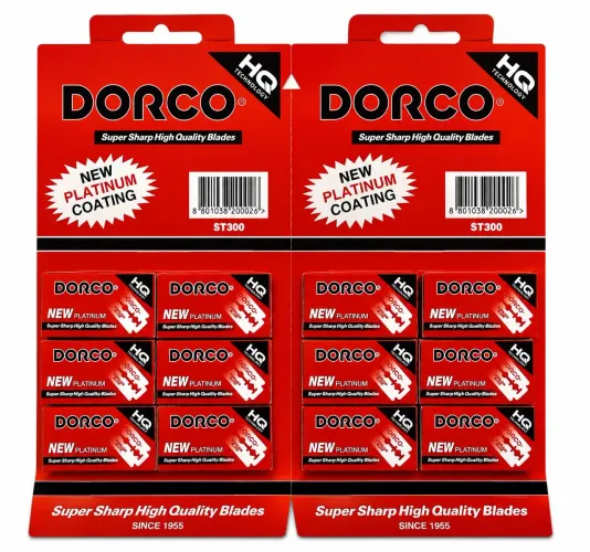 Lâmina Dorco Red Platinum HQ Original 60 Lâminas Aço Inox