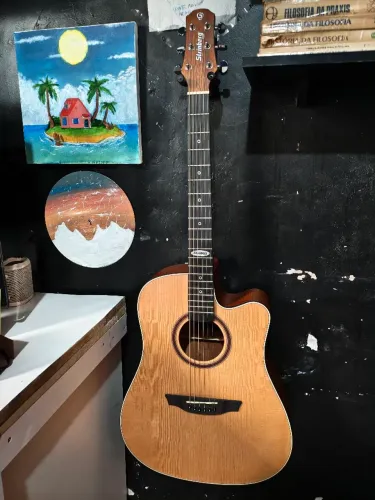 Violão Strinberg SD200C NS com case de couro