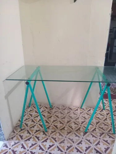 Mesa/vidro/escrivaninha tok stok