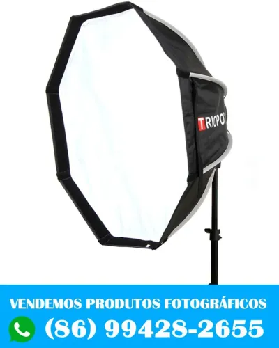 Softbox com suporte para flash 65cm (novo)