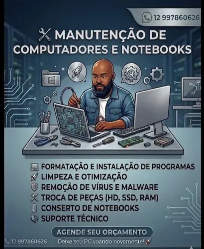 Técnico de Informática SJC - Formatação, Manutenção e Upgrade de PC/Notebook