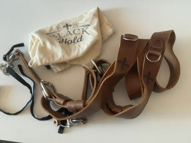 Alça Dupla de couro (black Hold)