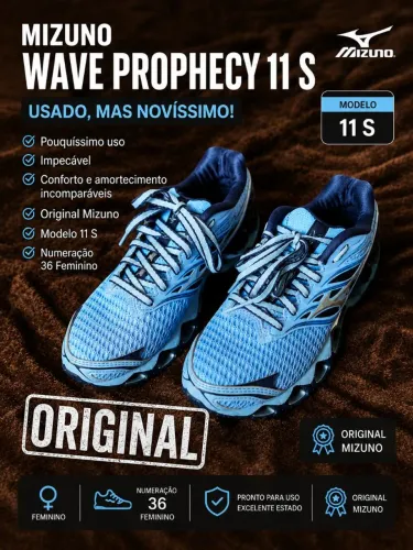 Tênis mizuno wave prophecy 11 S original feminino número 36 cor exclusiva  novissimo