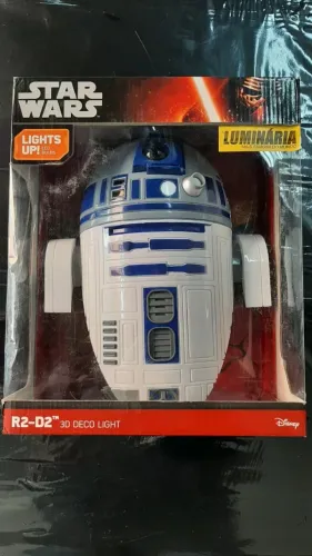 Luminária decorativa 3D do personagem R2-D2 da franquia Star Wars