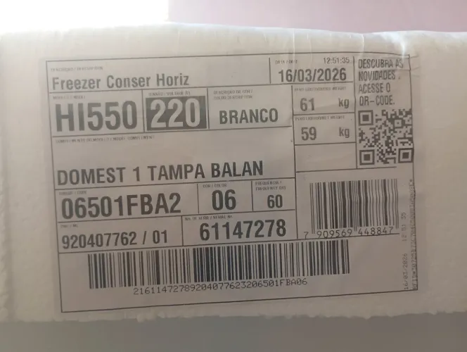 Freezer conser horiz 513 litros
