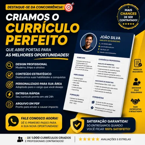 CURRÍCULO RÁPIDO E PROFISSIONAL