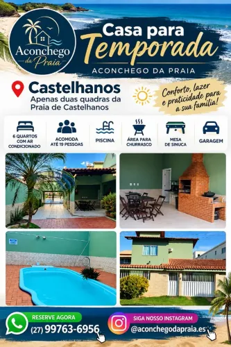 Casa temporada praia de castelhanos, Anchieta ES