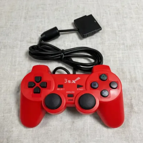 Controle de PS2 Vermelho com fio NOVO (Envio olx pay)