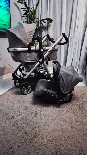 Carrinho de bebê kit 3 em 1 fisher-price 