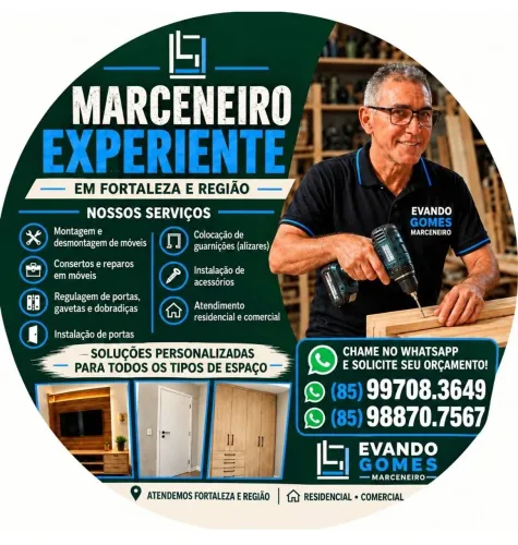 MARCENEIRO EM FORTALEZA/ MONTAGEM, REPAROS, INSTALAÇÕES