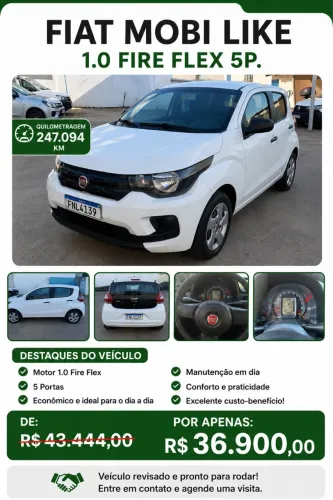 Fiat Mobi Like 1.0 Fire Flex 5P. 2019