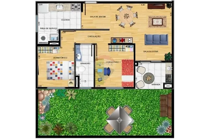 Apartamento Garden com Quintal Privativo