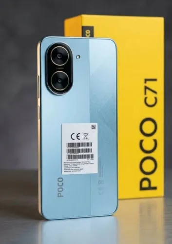 Celular POCO C71 128/4 - Disponível Azul Lacrado Loja Física