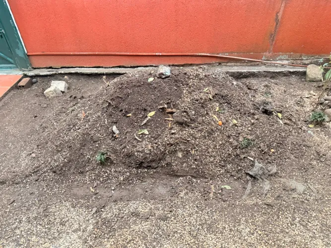 Terra com pedra para aterro