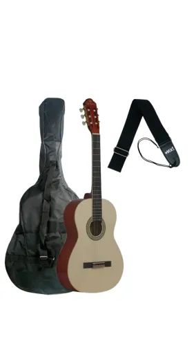 Kit Violão Clássico Harmonics GNA-111NT Acústico Tília Natural + Capa MXT + Correia