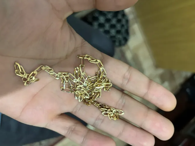 Corrente banhada a ouro 