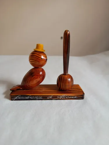 2 porta canetas de madeira decorativas