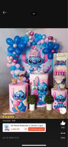 Kit painel redondo stitch. Vendo baratinho pra desapegar