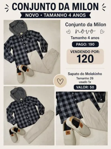 Conjunto da Milon tamanho 4 novo