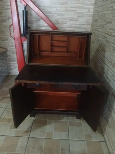 Mesa computador retrô madeira 