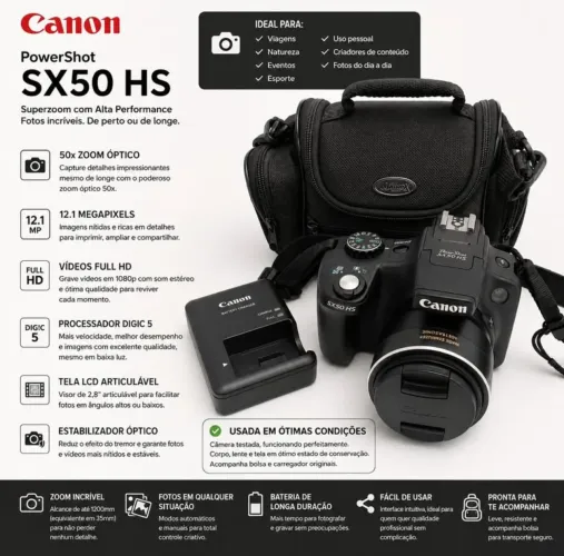 Câmera Canon PowerShot SX50 HS