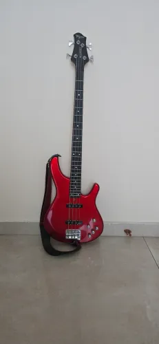 Contrabaixo Tagima Millenium 4 Cordas Vermelho Metálico Ativo