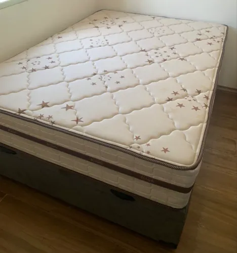 Cama Baú Casal Colchão de Molas Ensacadas NOVO