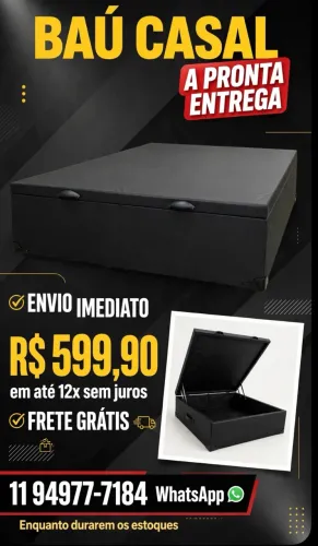 Cama box baú entrega imediata 