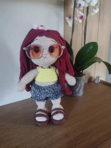 Rose bonecas de crochê