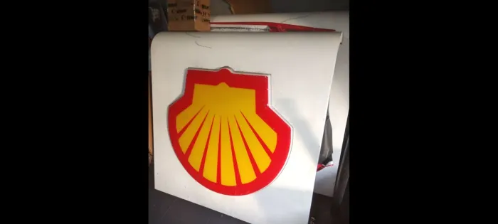 3 Placas Luminosas Shell frente de Posto gasolina