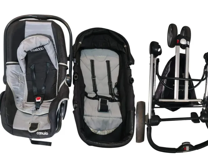 Kit trio kidoo, carrinho,bebe conforto e Moisés com várias posições 