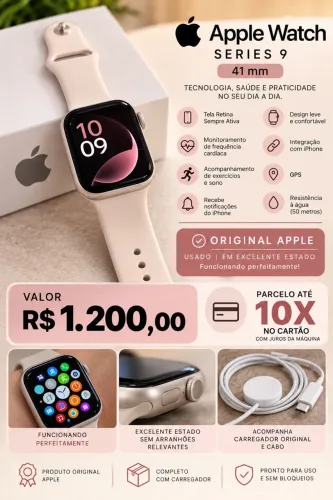 Vendo Apple Watch série 9 41 mm