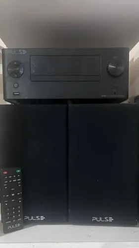 Aparelho de som Pulse toca-cd, bluetooth, usb, auxiliar, com caixas de som e controle