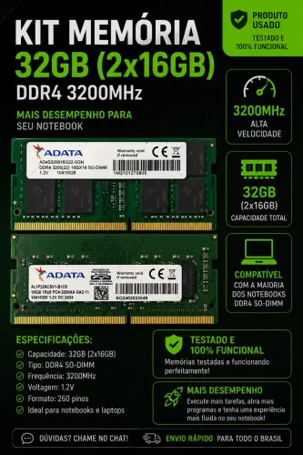 Kit RAM 32GB (2x16GB) DDR4 3200MHz SO-DIMM ADATA