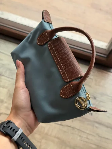 Mini bolsa longchamp le pliage azul