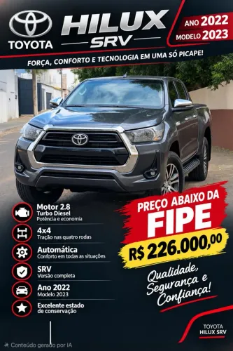 Toyota Hilux CD SRV 4X4 2.8 TDI Diesel Aut. 2023