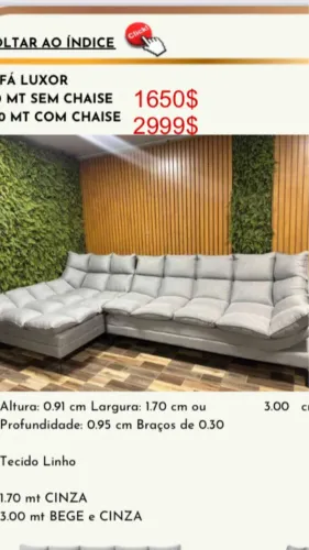 Sofá cama com chaise