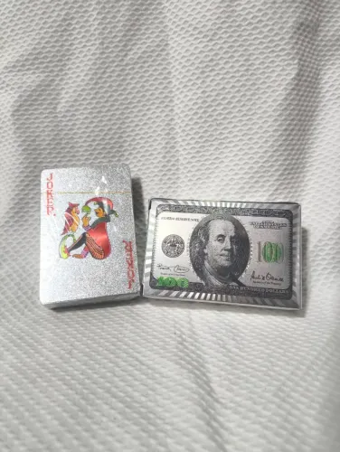 Baralho Completo Resistente A Água Prateado 54 Cartas