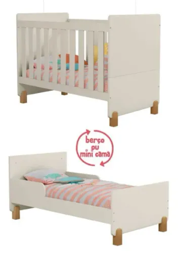 Quarto Infantil Berço/Cama e Guarda Roupa