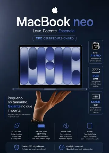 MacBook neo 512GB/8GB CPO | nota fiscal + 1 ano de garantia