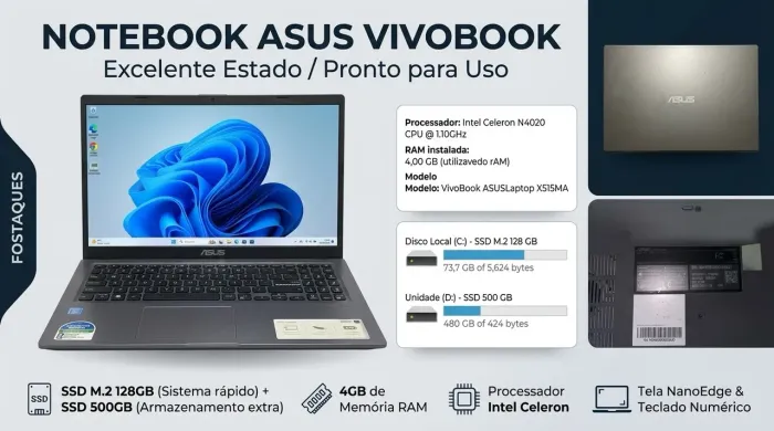 Notebook AssusLaptop vivobook