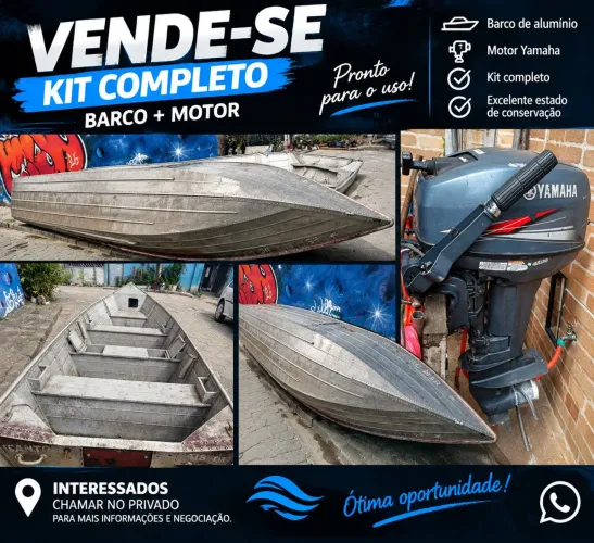 Vende-se barco + motor Yamaha.