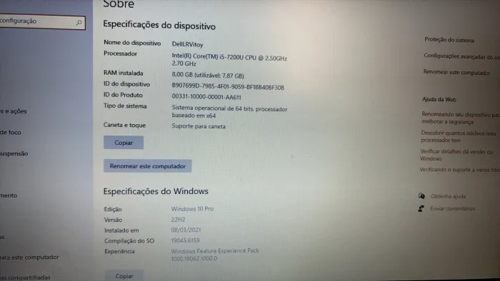 Notebook Dell Inspiron 15