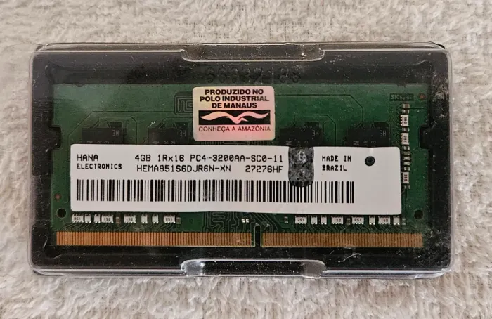 Memória Hana 4GB 3200MHz DDR4 Pc4 Para Notebook