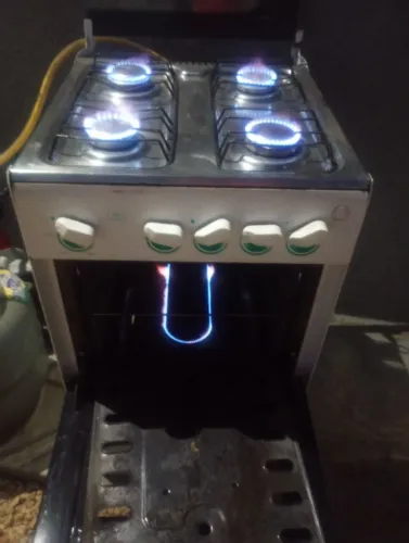 Fogão funcionando